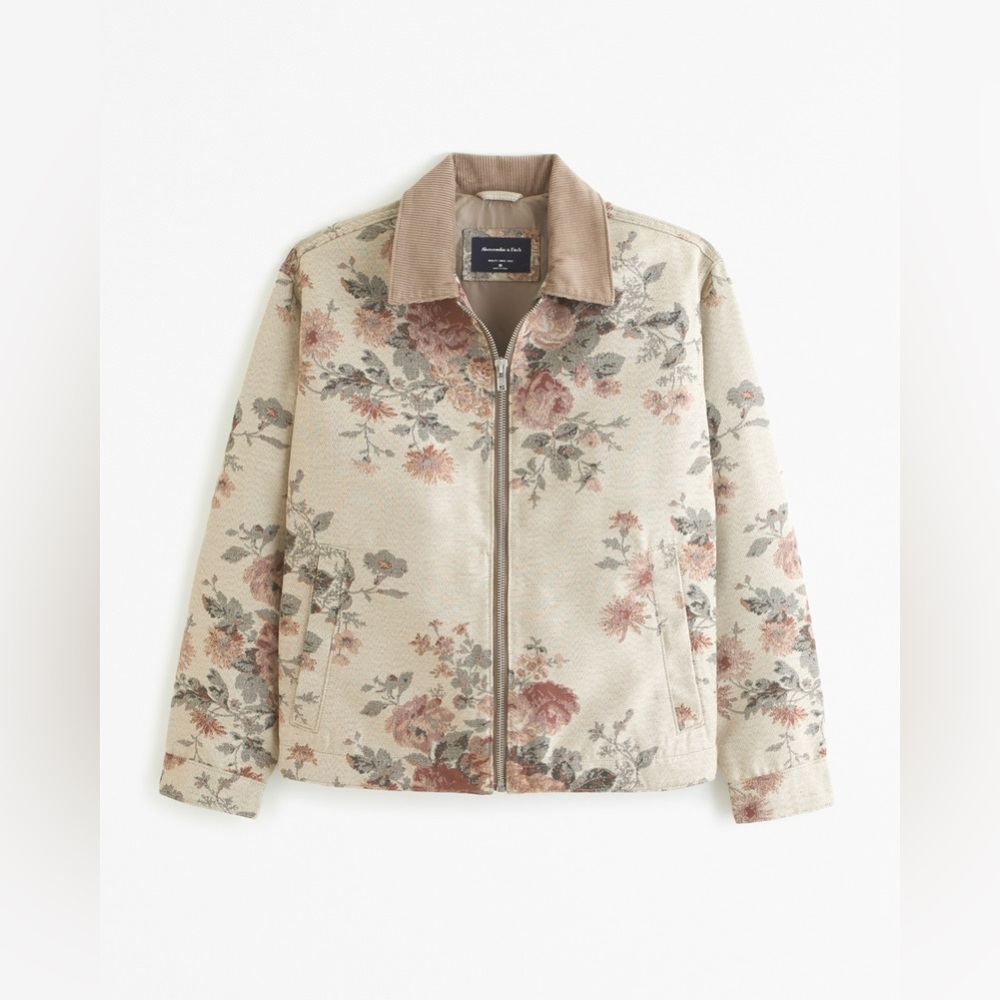 Abercrombie & Fitch men’s jacquard floral jacket small